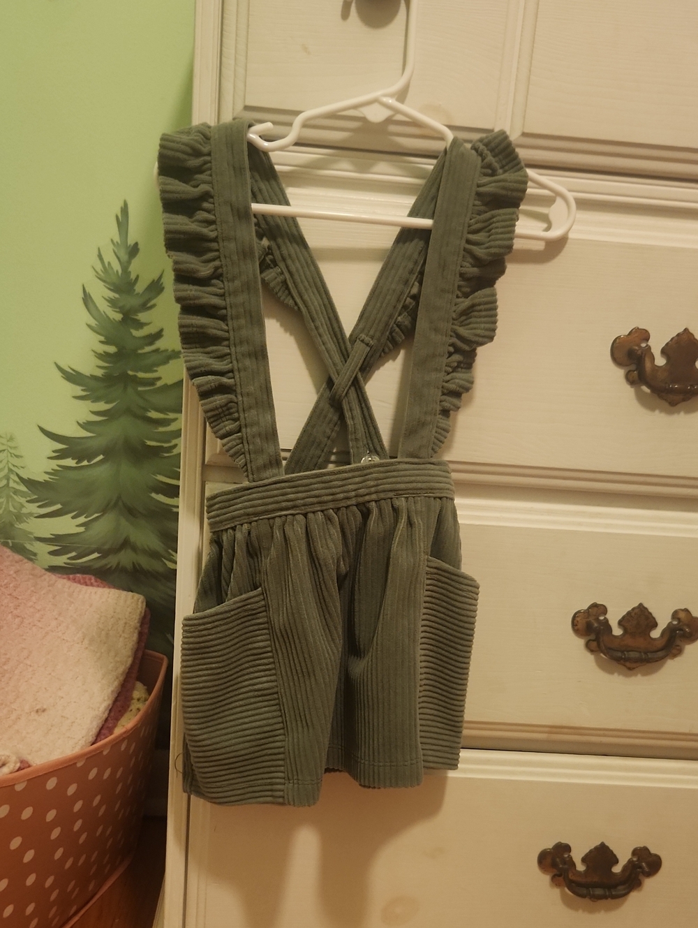 Green Overall Dress